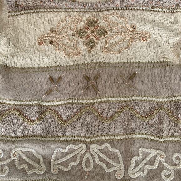 Vintage IB Diffusion Embellished Silk Sweater Women's S - Picture 5 of 8